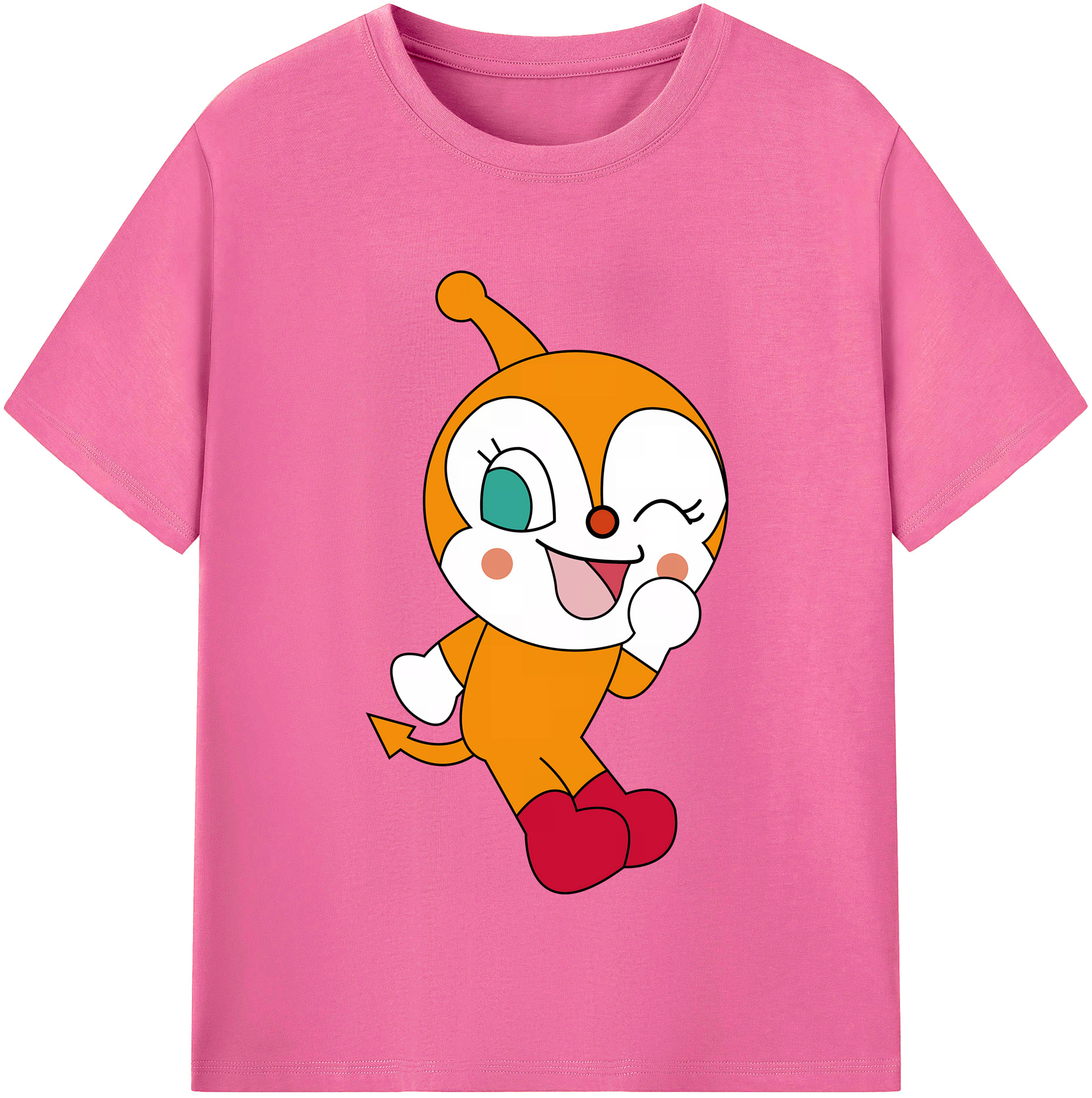 （画像用） アンパンマン Anpanman レディースカジュアルプリントTシャツ（綿100％）